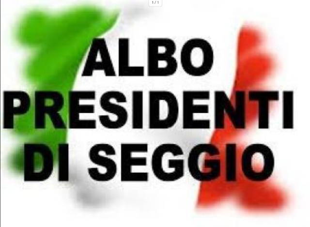 Iscrizione Albo Presidenti di Seggio